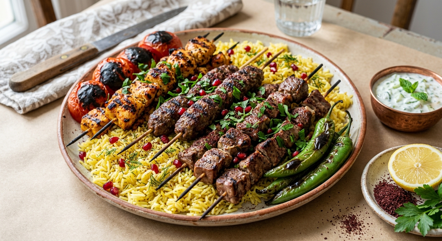 A partner kitchen's halal grill platter